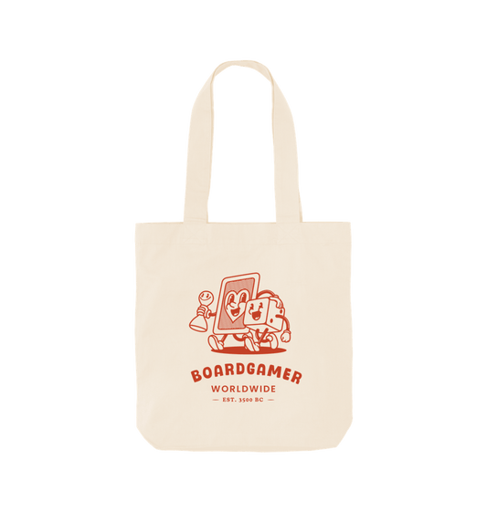 Natural Boardgamer Oat Tote Bag \/ Orange