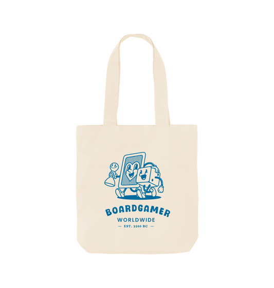 Natural Boardgamer Oat Tote Bag \/ Blue